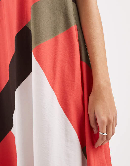 ASOS DESIGN - Maxi bandeau-jurk met kleurvlakken , 3 van 4