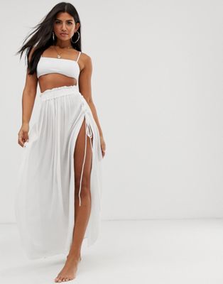 long white beach skirt