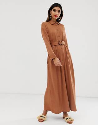 asos maxi shirt dress