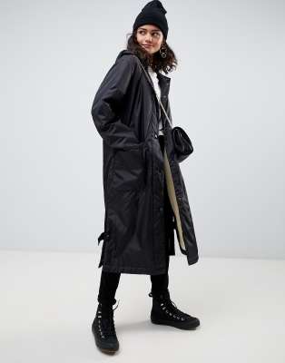 maxi raincoat with hood