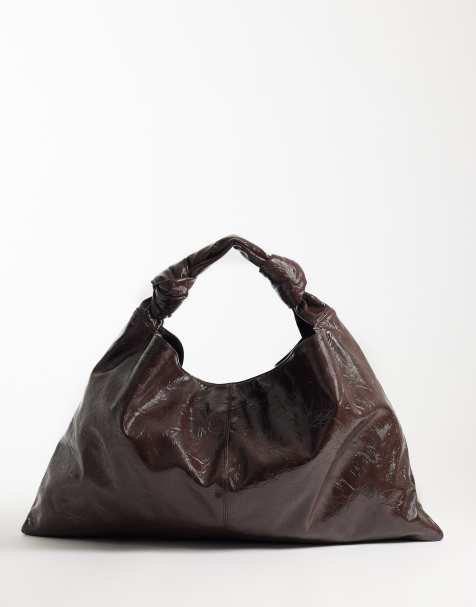 ASOS DESIGN - Maxi borsa extra larga testurizzata color cioccolato scuro - view 1