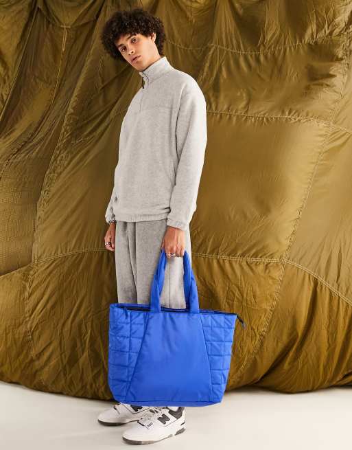 ASOS DESIGN - Maxi borsa oversize imbottita blu cobalto  , 2 di 4