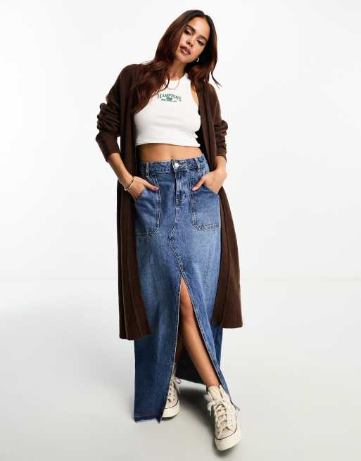 Asos maxi cardigan best sale