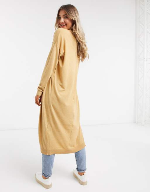 Camel sale maxi cardigan