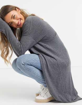 charcoal maxi cardigan