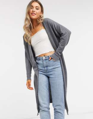 charcoal maxi cardigan
