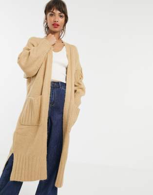 tan maxi cardigan