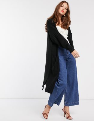 black maxi cardigan