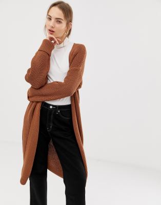 tan maxi cardigan