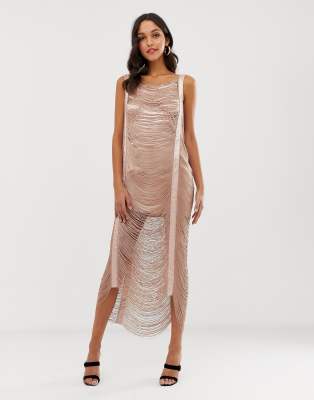 asos design fringe dress