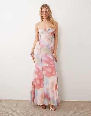 Asos Design Maxi Dress In Multi
