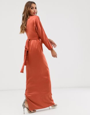 asos maxi wrap dress