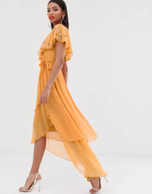 asos apricot dress