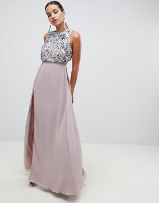 asos sequin top dress