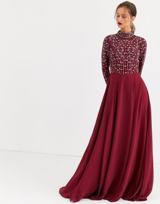 embellished maxi dress asos