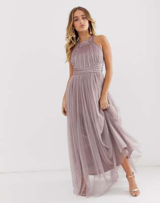 asos sequin tulle dress