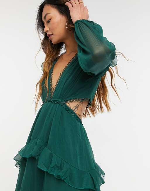 Forest green cheap dress asos