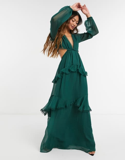 Asos green 2025 dress maxi