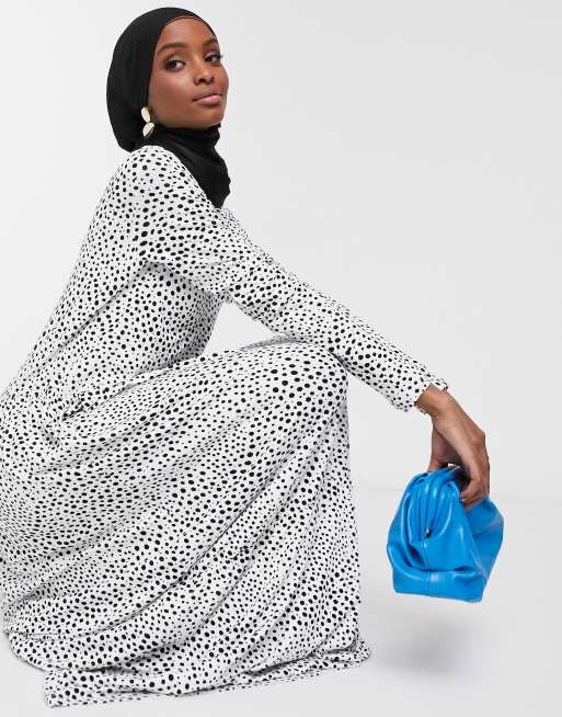 asos polka dot maxi dress