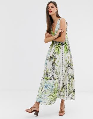 asos tropical print dress