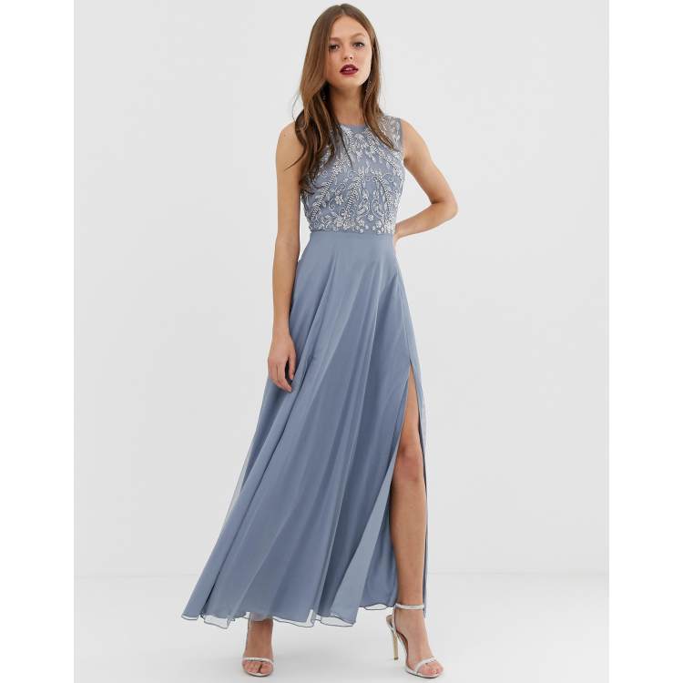 ASOS DESIGN maxi dress with sleeveless embellished bodice ASOS