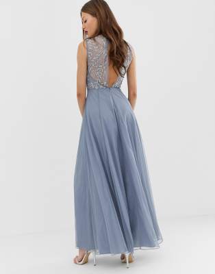 Asos design maxi dress with cluster embellished bodice sale