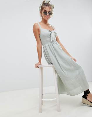 asos tie front dress