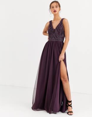 asos design embellished maxi dress