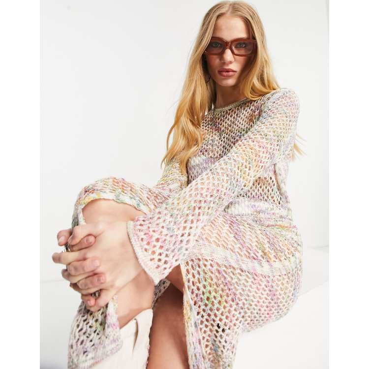multi coloured festival dress JAYLEY High Neck Multi - Coloured Sequin Dress