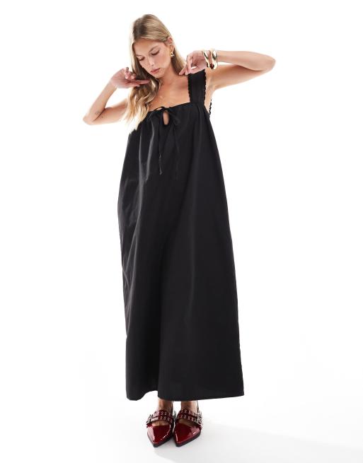 Asos black maxi online