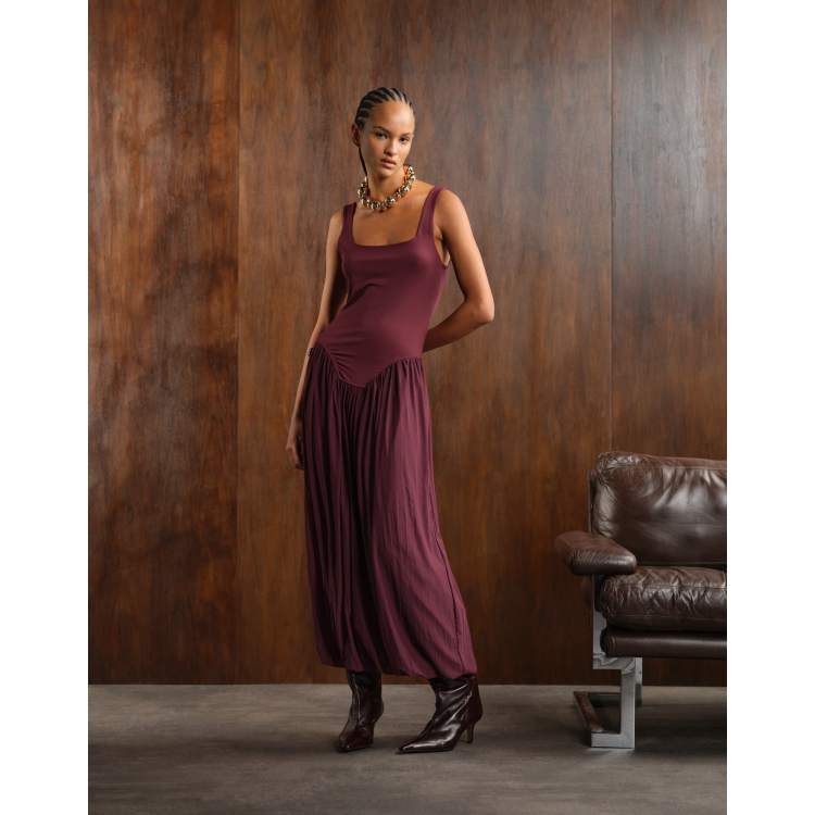 ruffle front tie maxi dress in yellow Heather Tiered Maxi Dress - Yellow