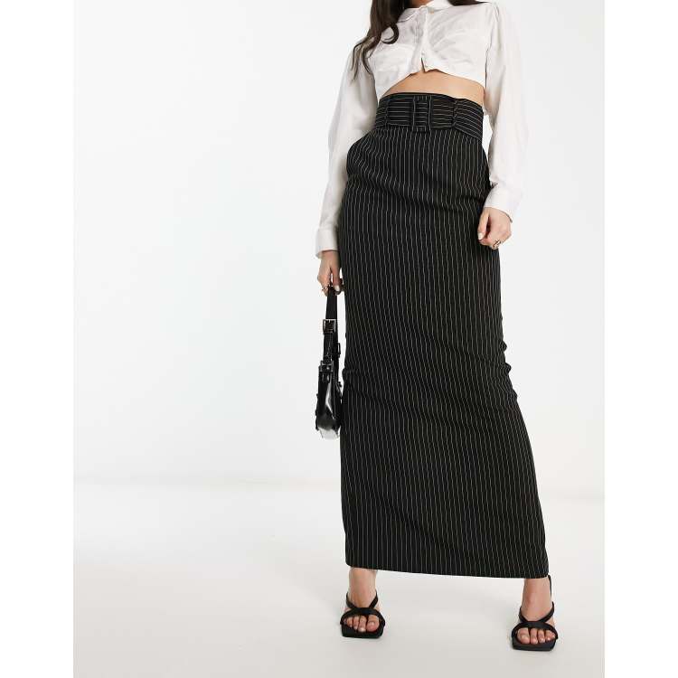 Maxi pencil skirt 2025 black and white