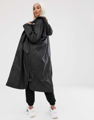 maxi raincoat with hood