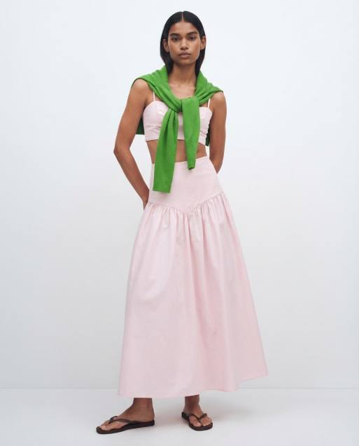 ASOS DESIGN - Maxi rok met hoge taille en naden in oudroze, deel van co-ord set, 10 van 12