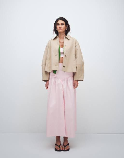 ASOS DESIGN - Maxi rok met hoge taille en naden in oudroze, deel van co-ord set, 3 van 12
