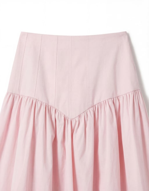 ASOS DESIGN - Maxi rok met hoge taille en naden in oudroze, deel van co-ord set, 8 van 12