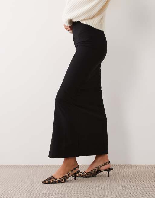 ASOS DESIGN maxi rok met ultra hoge taille in zwart, 2 van 5
