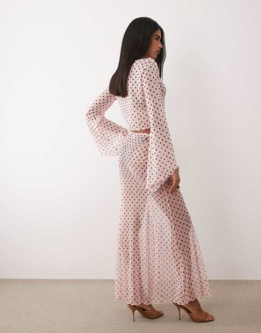 ASOS DESIGN - Maxi rok van mesh met geometrische print, deel van co-ord set, 5 van 5
