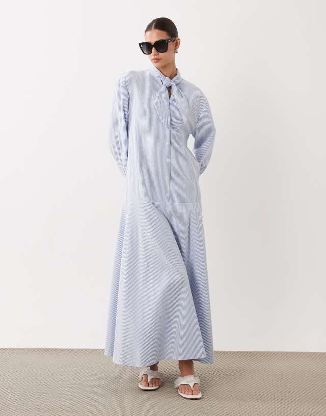 blue and white maxi shirt dress ASOS Design - - Women - Cotton/Polyester - 2 US color:Fuchsia cuffed at the wrist slouch Old Navy Kids' Long-Sleeve