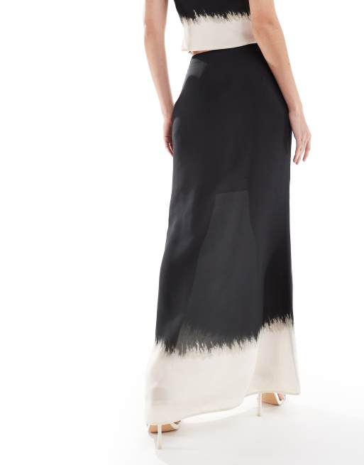 ASOS DESIGN maxi skirt co ord in ombre print