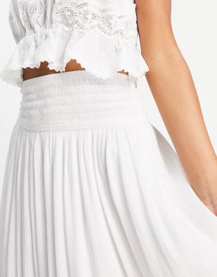 ASOS DESIGN maxi skirt in crinkle with 