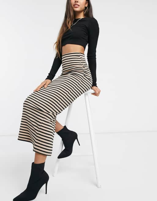 Black and shop white skirt asos