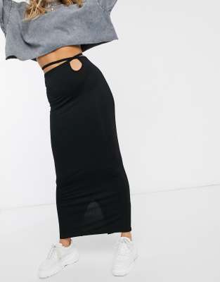 maxi skirt tie waist