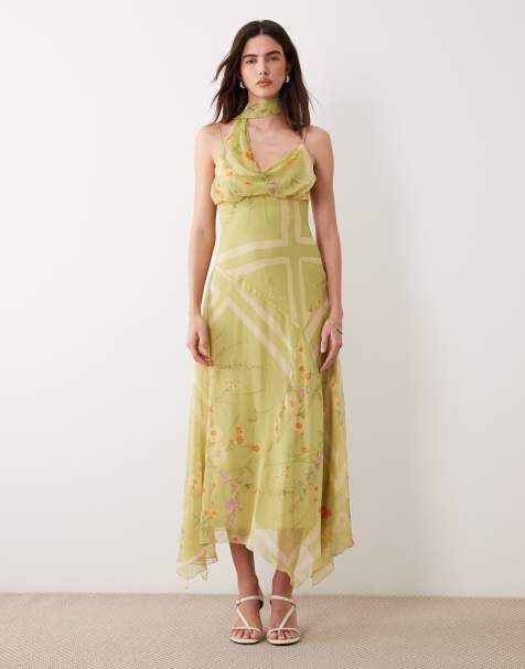 knee length dresses for ladies Louvre Lace Embroidered Tulle Bib Maxi Dress – Atelier on 8th