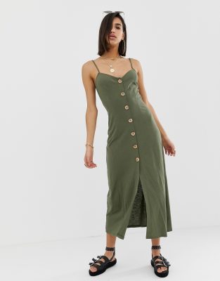 khaki swing dress