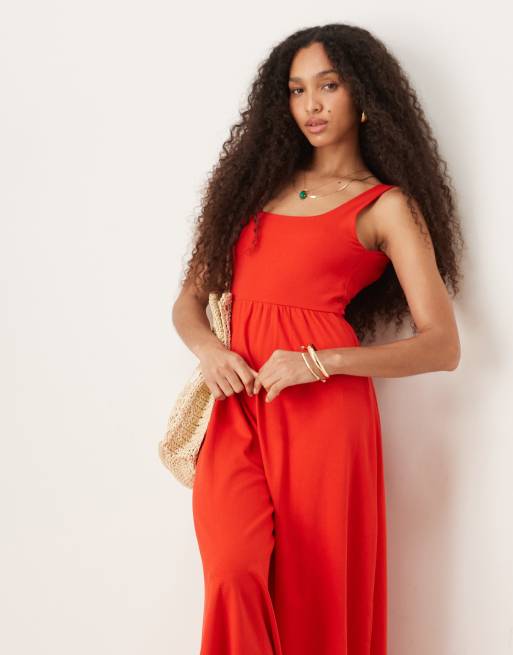 ASOS DESIGN – Maxi-Sommerkleid in Rot, 4 von 4