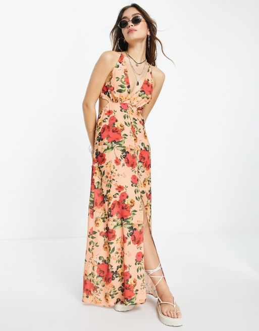 Asos floral maxi online