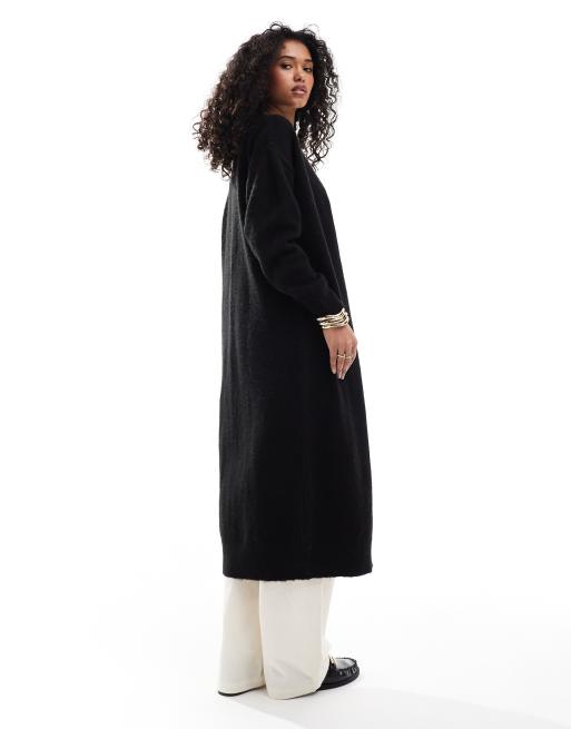 ASOS DESIGN – Maxi-Strickjacke in Schwarz, 3 von 4