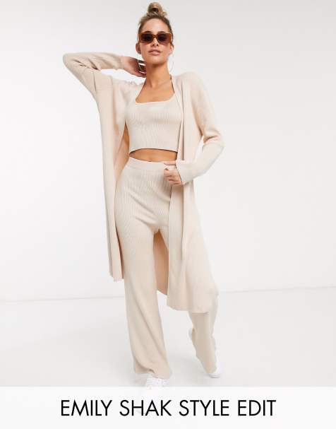 ASOS DESIGN – Maxi-Strickjacke