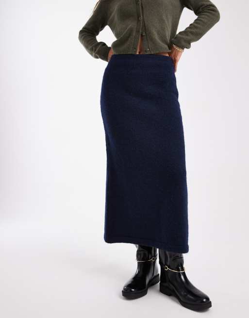 ASOS DESIGN – Maxi-Strickrock mit Wollanteil, Kombiteil, 2 von 5